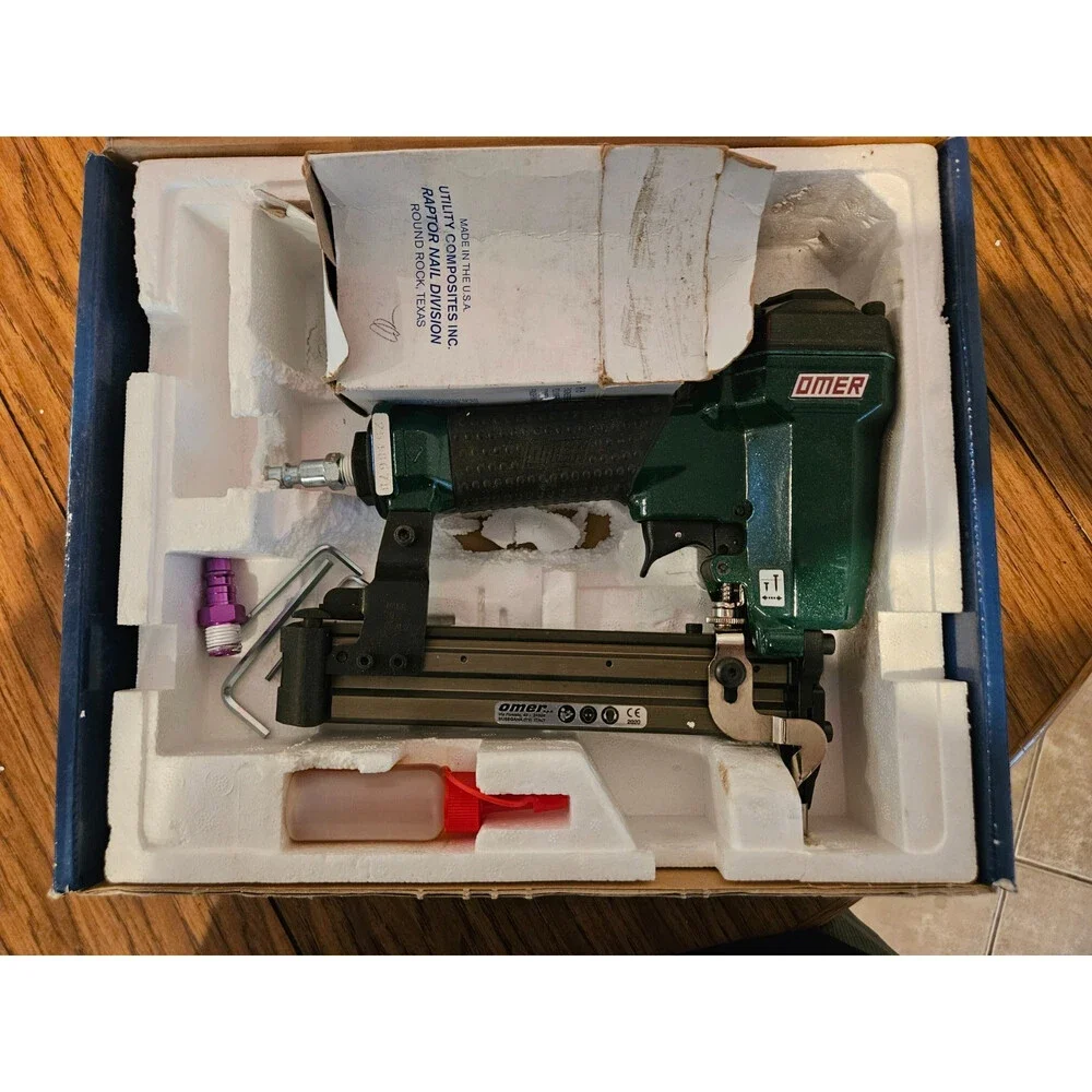 Omer 17P.32 Pneumatic 15ga Finish Nailer for Raptor Composite Nails CNC Italy